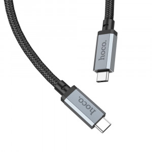 Cablu de Date Type-C la Type-C 100W, 5A, 4K@60Hz, 2m - Hoco (US05) - Black - Img 3