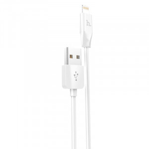 Cablu de Date USB-A la Lightning 10.5W, 2.4A, 1m - Hoco Rapid (X1) - White - Img 1