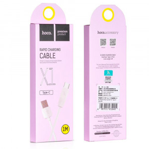 Cablu de Date USB-A la Lightning 10.5W, 2.4A, 1m - Hoco Rapid (X1) - White - Img 2