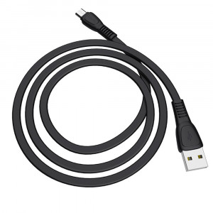 Cablu de Date USB-A la Micro-USB 12W, 2.4A, 1m - Hoco Noah (X40) - Black - Img 3