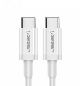 Cablu de Date USB-C la Type-C PD60W, 3A, 2m - Ugreen (60520) - White - Img 1
