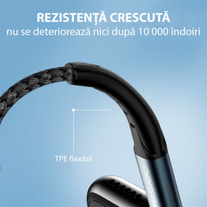 Cablu de Date USB la Lightning 3A, 1.2m - Yesido (CA-62) - Black - Img 2