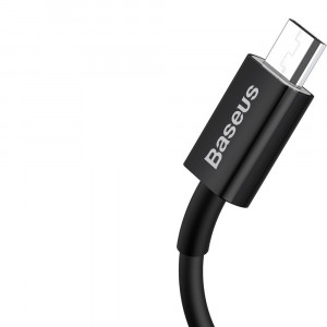 Cablu de Date USB la Micro-USB 2A, 1m - Baseus Superior (CAMYS-01) - Black - Img 4