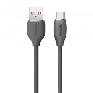 Cablu de Date USB la Type-C 100W, 1.2m - Baseus Jelly Liquid Silica Gel (CAGD010001) - Black - Img 2