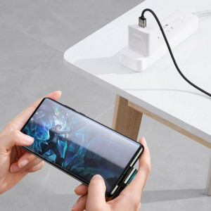 Cablu de Date USB la Type-C 90° Angle, Fast Charging, 66W, 1m - Baseus - Legend Series Elbow (CATCS-B01) - Black - Img 4