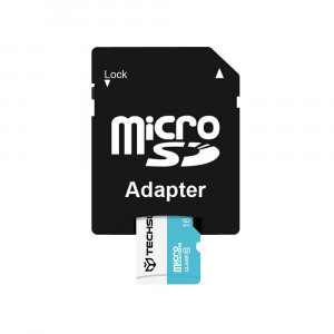 Card de Memorie MicroSDHC 16GB + Adaptor - Techsuit - Black - Img 4