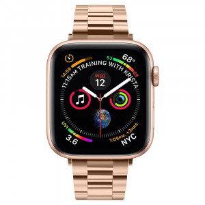 Curea pentru Apple Watch 1 / 2 / 3 / 4 / 5 / 6 / 7 / 8 / SE (38 / 40 / 41mm) - Spigen Modern Fit - Rose Gold - Img 3