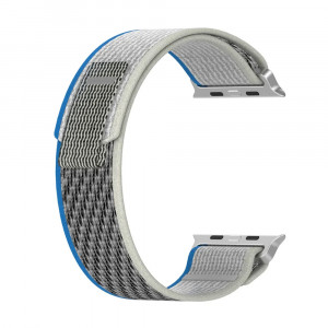 Curea pentru Apple Watch 1 / 2 / 3 / 4 / 5 / 6 / 7 / 8 / SE / SE 2 (38 mm / 40 mm / 41 mm) - Techsuit Watchband (W039) - Blue / Gray - Img 3