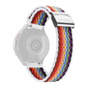 Curea pentru Samsung Galaxy Watch 4, Galaxy Watch Active 1 / 2 (40 mm / 44 mm), Huawei Watch GT / GT 2 / GT 3 (42 mm) - Dux Ducis Mixture II Version - PaleStripes - Img 2