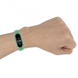 Curea pentru Xiaomi Mi Band 5 / 5 NFC / 6 / 6 NFC / Amazfit Band 5 - Techsuit Watchband (W017) - Dark Green - Img 4