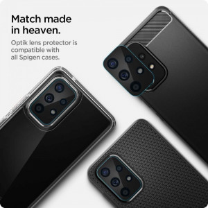 Folie Camera pentru Samsung Galaxy A73 5G / A53 5G / A33 5G (set 2) - Spigen Optik.TR - Black - Img 4