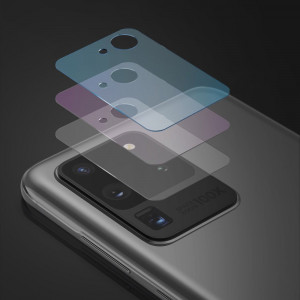 Folie Camera pentru Samsung Galaxy S20 Ultra 4G / S20 Ultra 5G (set 3) - Ringke IDGL - Clear - Img 4