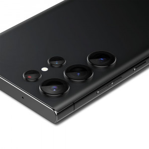 Folie Camera pentru Samsung Galaxy S23 Ultra (set 2) - Spigen Optik.TR EZ FIT - Black - Img 4