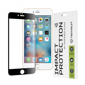 Folie protectie telefon iPhone 6 Plus / 6S Plus - Techsuit 111D Full Cover / Full Glue Glass - Black - Img 1