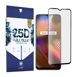 Folie protectie telefon Realme 7i (Global) / C11 (2020) / C11 (2021) / C15 / C21 / C21Y / C25s / C25Y / Narzo 30A - Lito 2.5D FullGlue Glass - Black