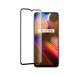 Folie protectie telefon Realme 7i (Global) / C11 (2020) / C11 (2021) / C15 / C21 / C21Y / C25s / C25Y / Narzo 30A - Mocolo 3D Curved Full Glue Glass - Black