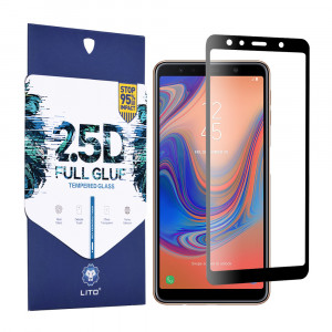 Folie protectie telefon Samsung Galaxy A7 2018 - Lito 2.5D FullGlue Glass - Black - Img 1