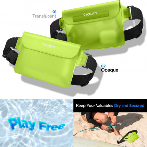 Geanta Waterproof pentru Accesorii (set 2) - Spigen (A620) - Cactus Green - Img 4