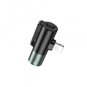 Hoco - Audio Adapter (LS32) - Lightning to Jack 3.5mm, Lightning, 2A - Metal Gray - Img 3