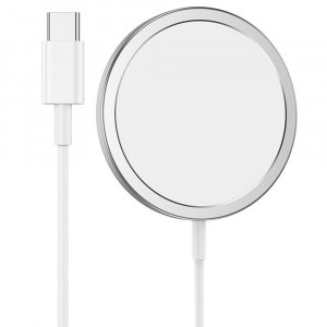 Hoco - Wireless Charger Original Series (CW30 Pro) - Fast Charging, for iPhone and TWS Headsets, 3A, 15W - Silver - Img 3
