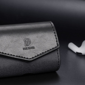 Husa pentru AirPods 3 (2021) - Dux Ducis Leather Case - Black - Img 4