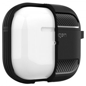 Husa pentru Apple AirPods 3 - Spigen Rugged Armor - Black - Img 3