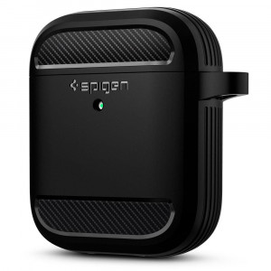 Husa pentru Apple AirPods - Spigen Rugged Armor - Black - Img 4