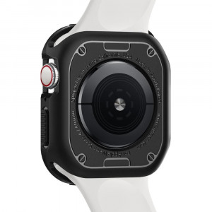 Husa pentru Apple Watch 4 / 5 / 6 / 7 / 8 / SE (44mm / 45mm) - Spigen Rugged Armor - Black - Img 3