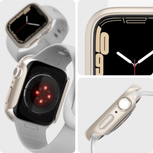 Husa pentru Apple Watch 7 / 8 (41mm) - Spigen Thin Fit - Starlight - Img 3