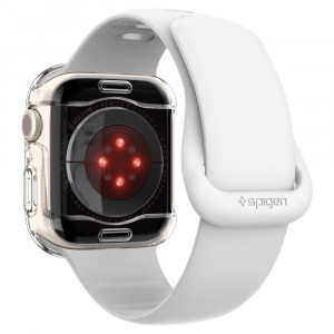 Husa pentru Apple Watch 7 / 8 (45mm) - Spigen Ultra Hybrid - Clear - Img 2