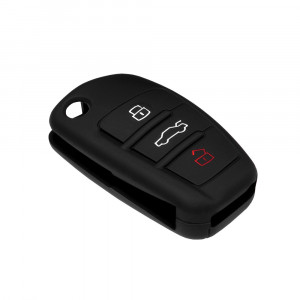 Husa pentru cheie Audi A1, A2, A3, A4, A5, A6, A8 - Techsuit Car Key Case (1009.01) - Black - Img 4