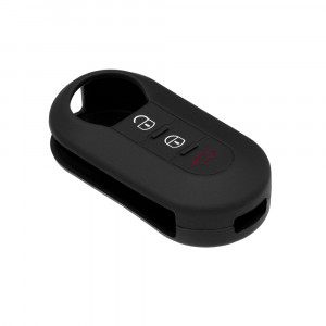 Husa pentru cheie Fiat 500, Punto, Panda/Lancia Ypsilon - Techsuit Car Key Case (1006.02) - Black - Img 3