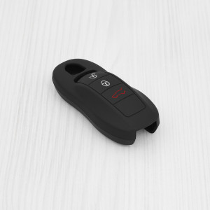 Husa pentru cheie Porsche Macan, Cayenne, Cayman, Panamera - Techsuit Car Key Case (1029.01) - Black - Img 2