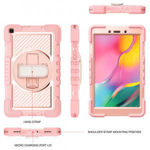 Husa pentru Samsung Galaxy Tab A 8.0 2019 T290/T295 - Techsuit StripeShell 360 - Pink - Img 4