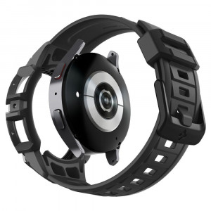 Husa pentru Samsung Galaxy Watch6 44mm + Curea - Spigen Rugged Armor Pro - Black - Img 2