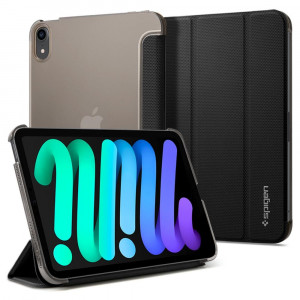 Husa tableta iPad Mini 6 (2021) - Spigen Liquid Air Folio - Black - Img 1