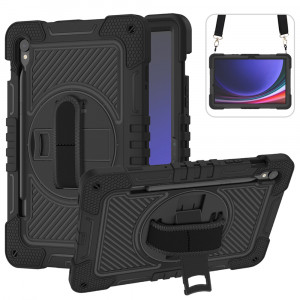 Husa tableta Samsung Galaxy Tab S9 / S9 FE - Techsuit StripeShell 360 - Black - Img 1