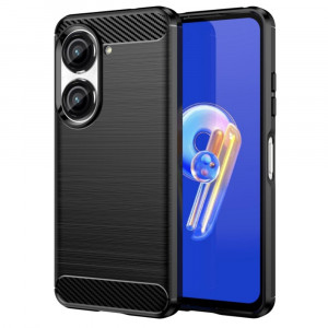 Husa telefon Asus Zenfone 9 - Techsuit Carbon Silicone - Black - Img 1