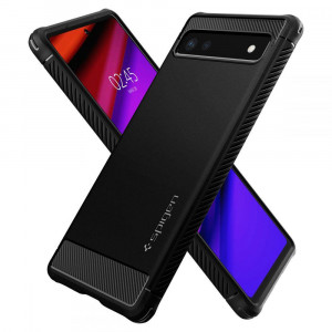 Husa telefon Google Pixel 6a - Spigen Rugged Armor - Black - Img 2