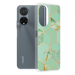 Husa telefon Honor X7 - Techsuit Marble Series - Green Hex - Img 1