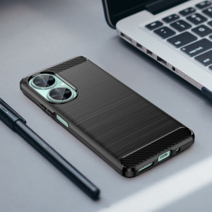 Husa telefon Huawei nova 11i - Techsuit Carbon Silicone - Black - Img 4