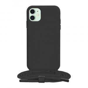 Husa telefon iPhone 11 - Techsuit Crossbody Lanyard - Black - Img 1