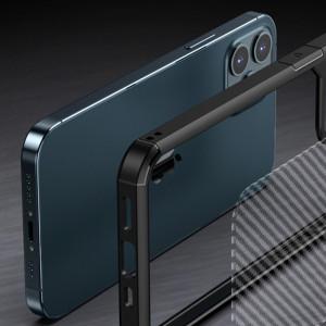 Husa telefon iPhone 12 / 12 Pro - Techsuit Carbon Fuse - Black - Img 3