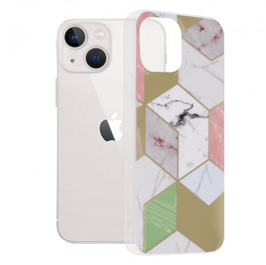 Husa telefon iPhone 13 mini - Techsuit Marble Series - Purple Hex - Img 1