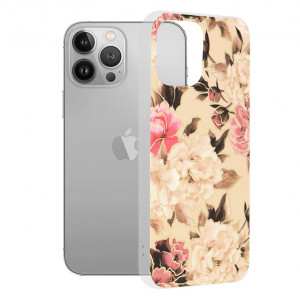 Husa telefon iPhone 13 Pro Max - Techsuit Marble Series - Mary Berry Nude - Img 1