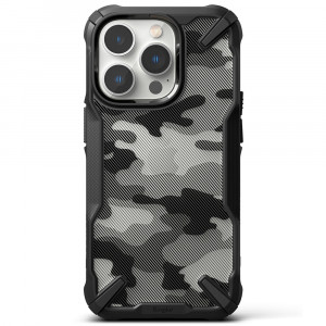 Husa telefon iPhone 14 Pro Max - Ringke Fusion X Design - Camo Black - Img 2