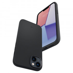 Husa telefon iPhone 14 - Spigen Silicone Fit Mag Safe - Black - Img 2