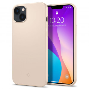 Husa telefon iPhone 14 - Spigen Thin Fit - Sand Beige - Img 1