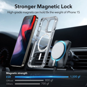 Husa telefon iPhone 15 Pro Max - ESR Air Armor HaloLock - Clear - Img 3