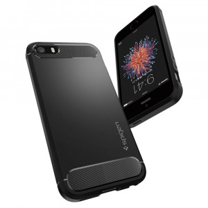Husa telefon iPhone 5 / 5s / SE - Spigen Rugged Armor - Black - Img 3
